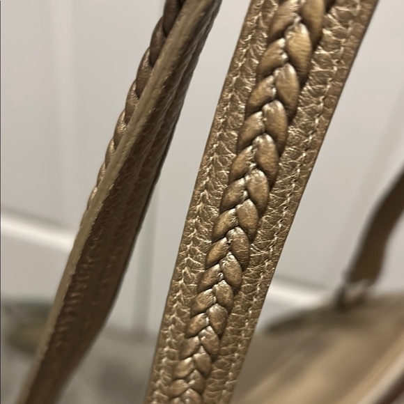 Brighton Gold Leather Shoulder Bag - Picture 10 of 11